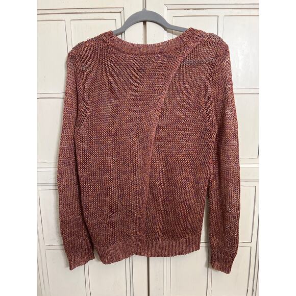 Theory size medium loose knit lightweight sweater crisscross back - Picture 3 of 4